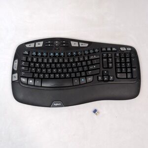 Logitech K350 Wireless Wave Ergonomic Keyboard Black K350‎ Y-R0053 Unifying USB
